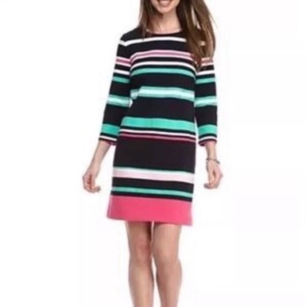 Crown & Ivy Women’s Ribbed Striped Dress Size Large
